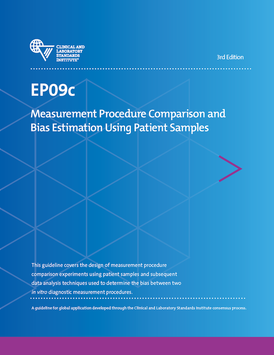 Measurement Procedure Comparison and Bias Estimation Using Patient Samples, 3rd Edition