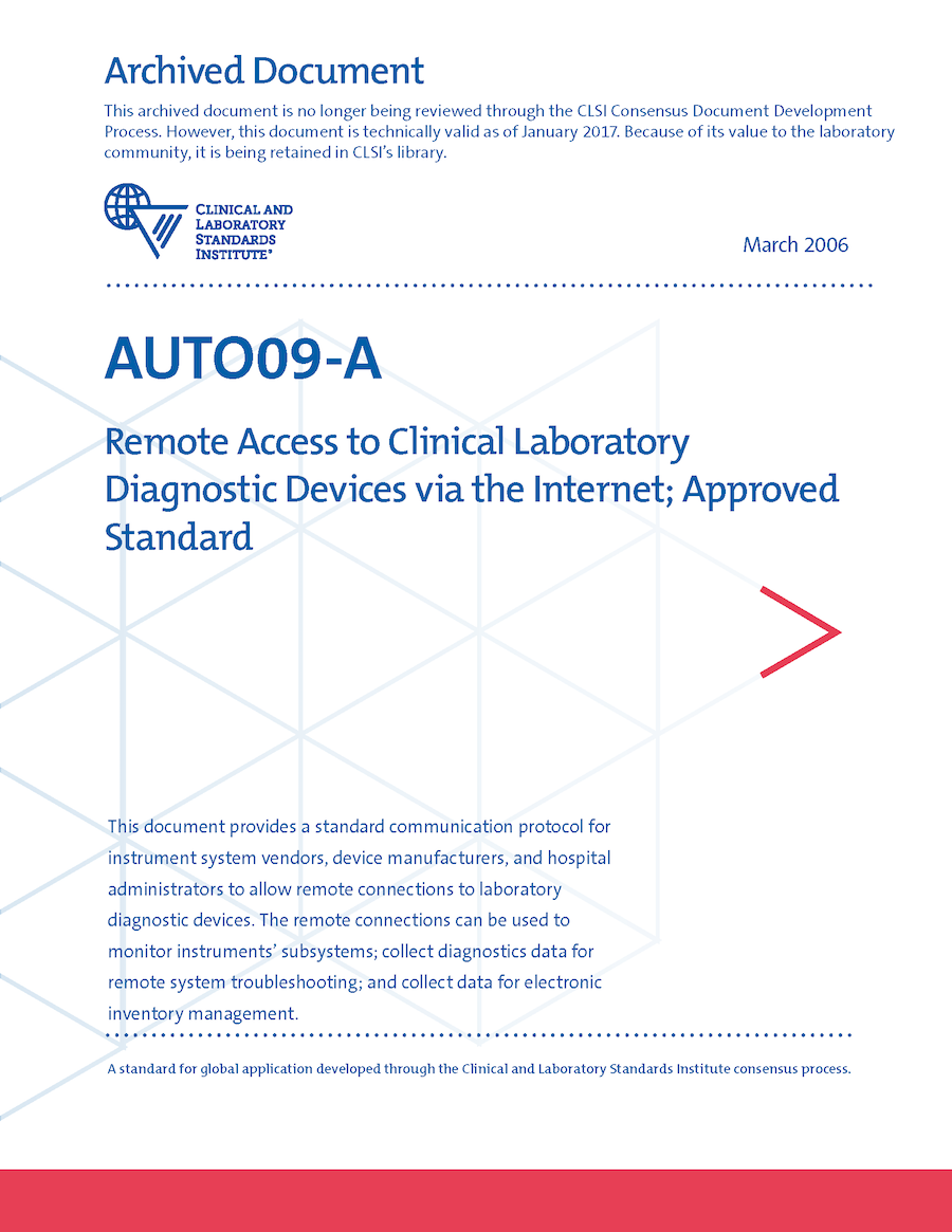 Remote Access to Clinical Laboratory Diagnostic Devices via the Internet, 1st Edition