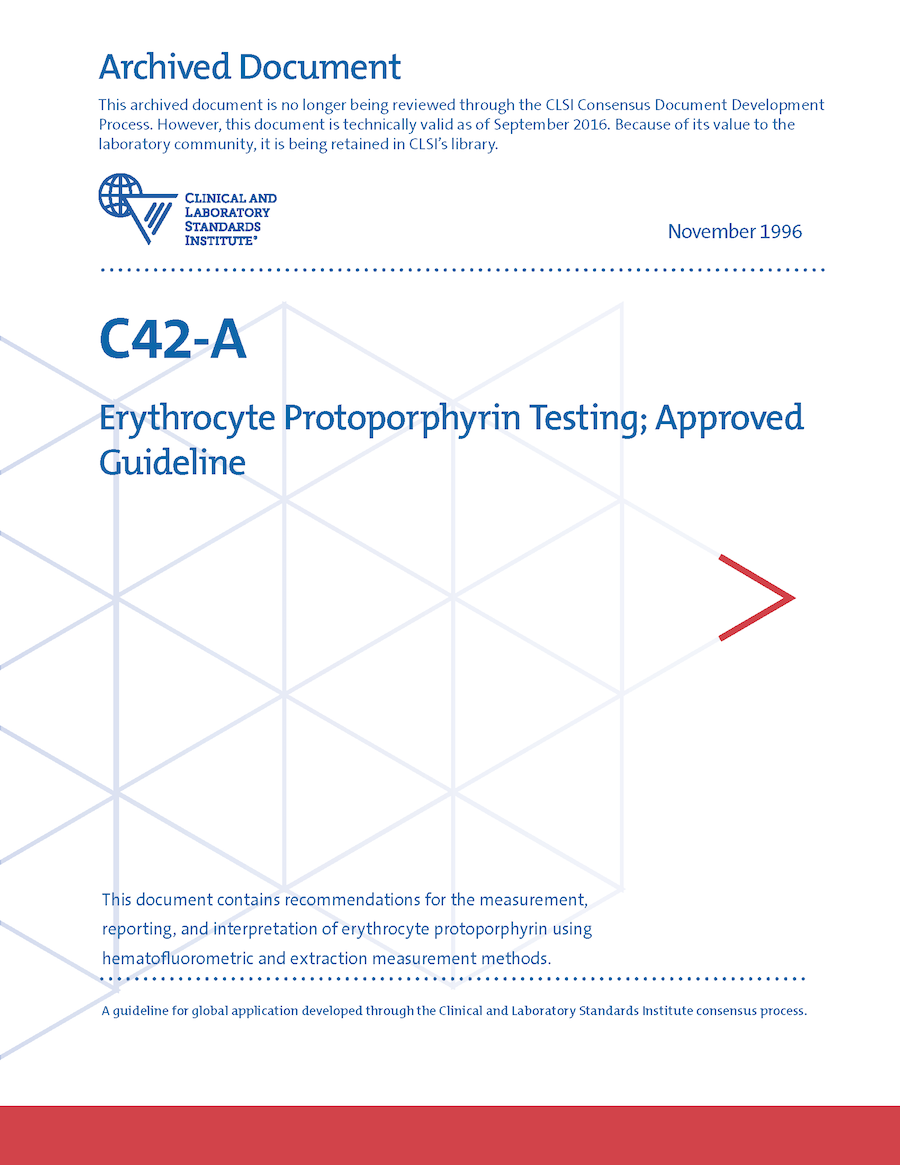 Erythrocyte Protoporphyrin Testing, 1st Edition