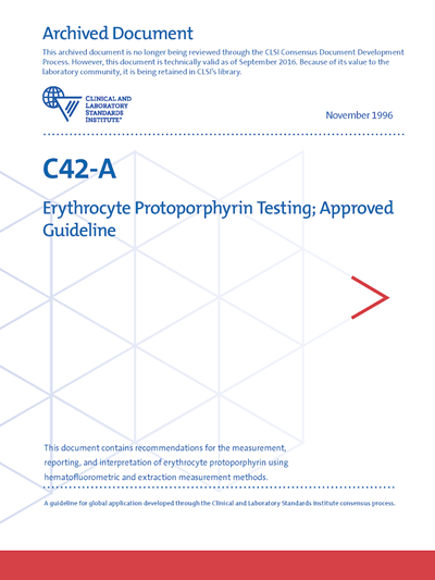 Erythrocyte Protoporphyrin Testing, 1st Edition