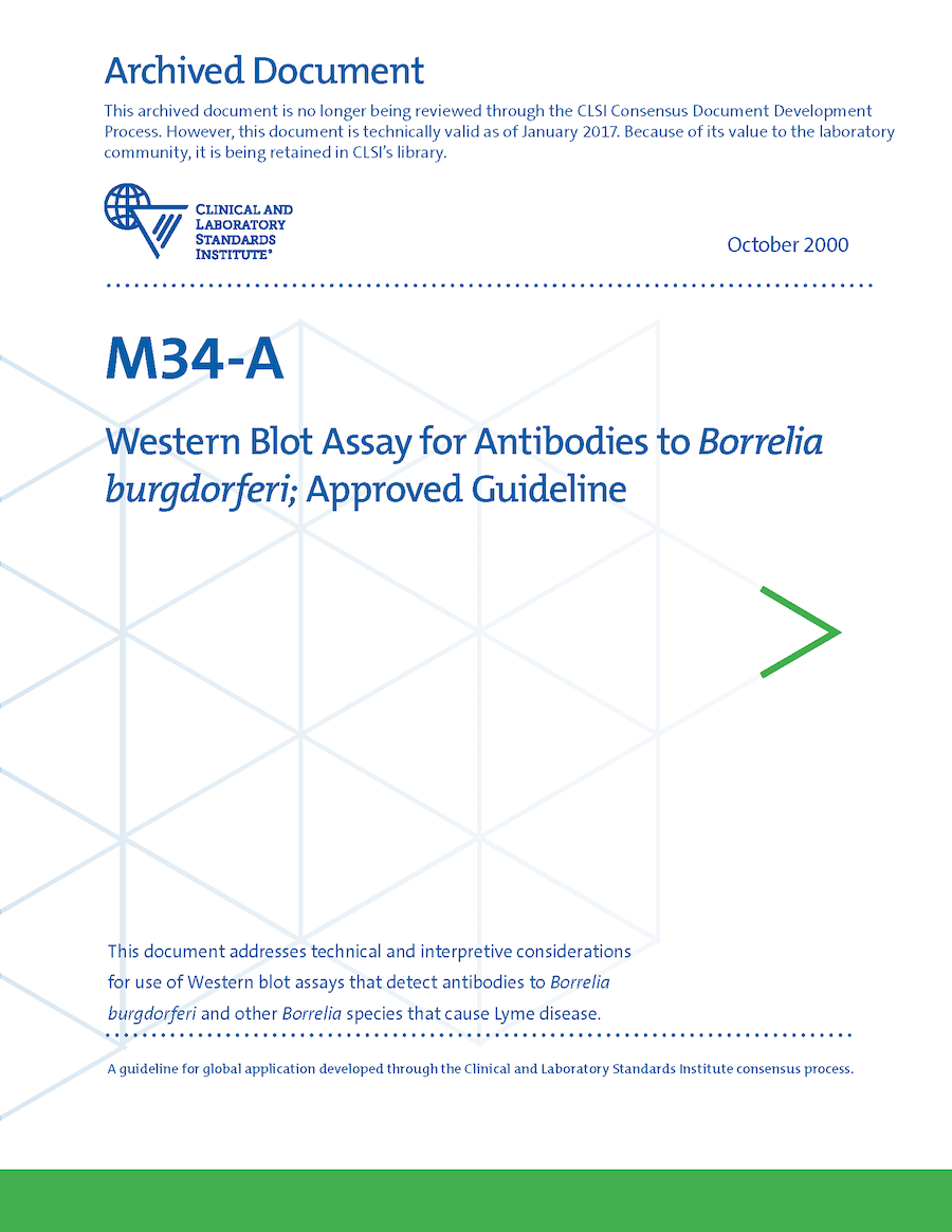 Western Blot Assay for Antibodies to Borrelia burgdorferi, 1st Edition