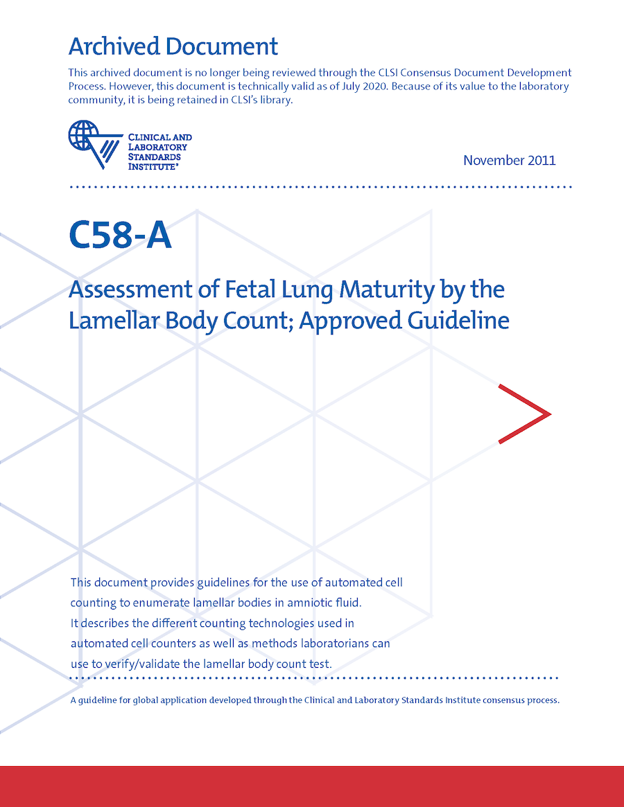 Assessment of Fetal Lung Maturity by the Lamellar Body Count, 1st Edition