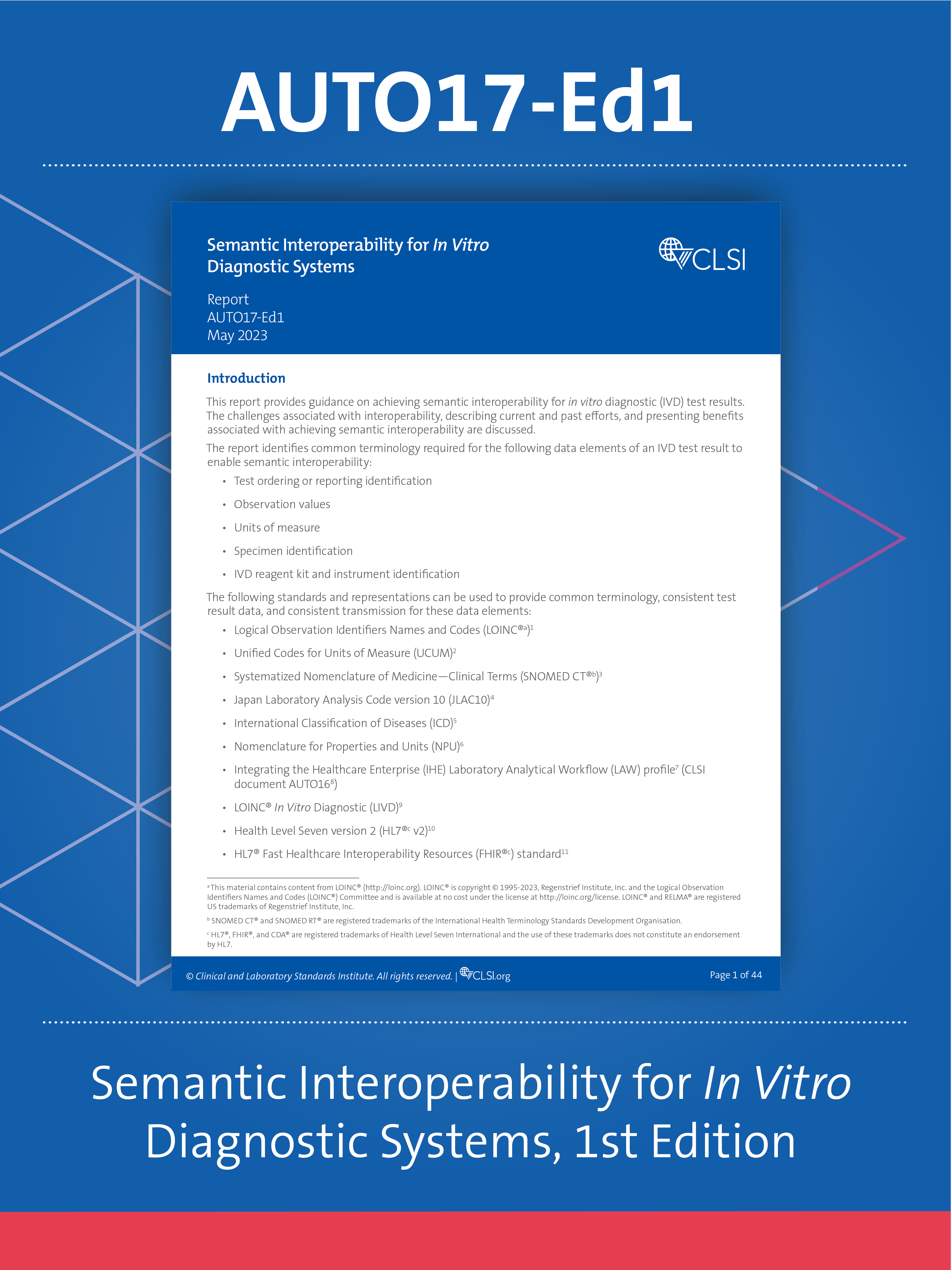 Semantic Interoperability for In Vitro Diagnostic Systems, 1st Edition