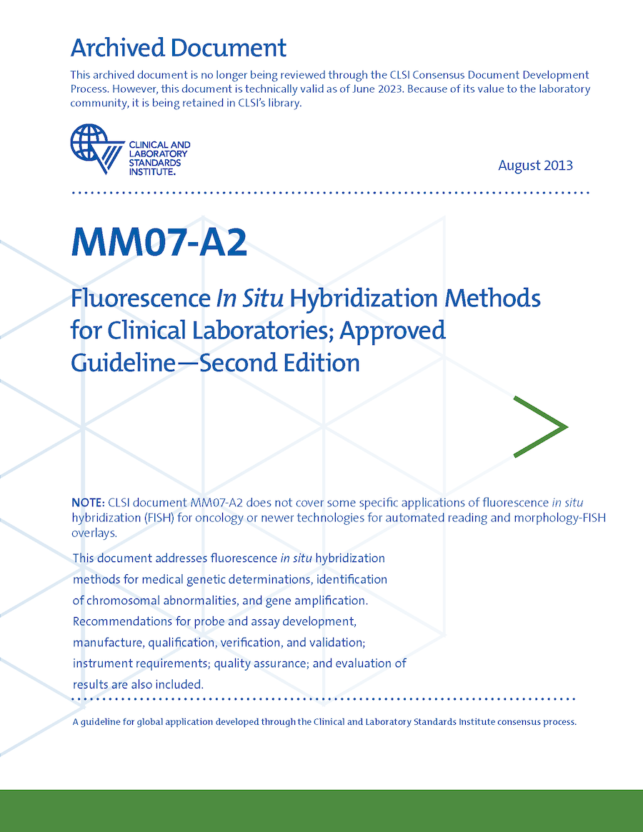 Fluorescence In Situ Hybridization Methods for Clinical Laboratories, 2nd Edition